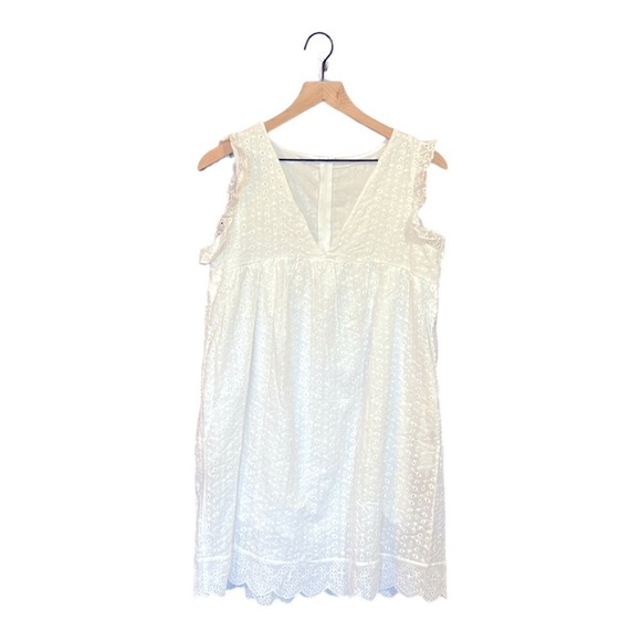 Pink Lily Ruffle Lace Romper Dress White Size Small - Picture 10 of 10